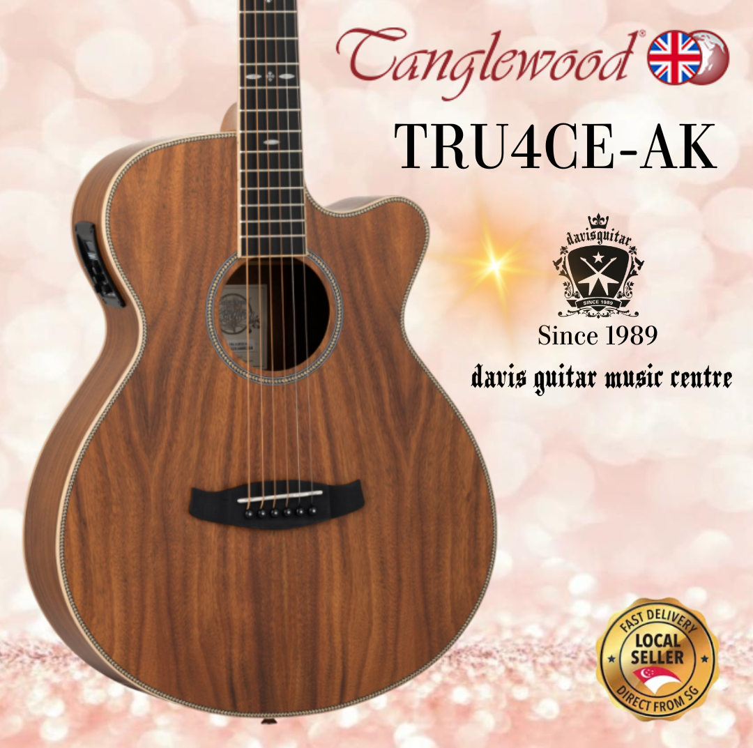 Tanglewood Acoustic Guitar TRU4CE-AK Kao Natural Satin Solid Top