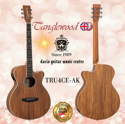 Tanglewood Acoustic Guitar TRU4CE-AK Kao Natural Satin Solid Top