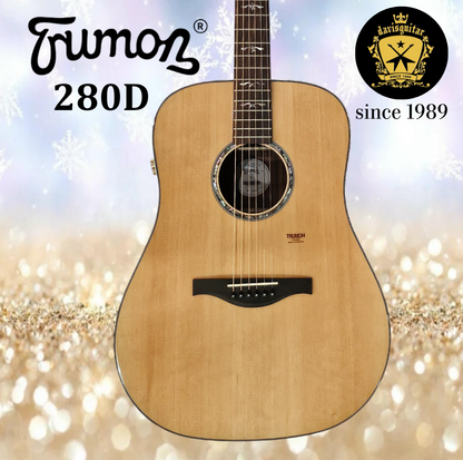 Trumon Acoustic Electric Guitar 280D Solid Sitka Spruce Top