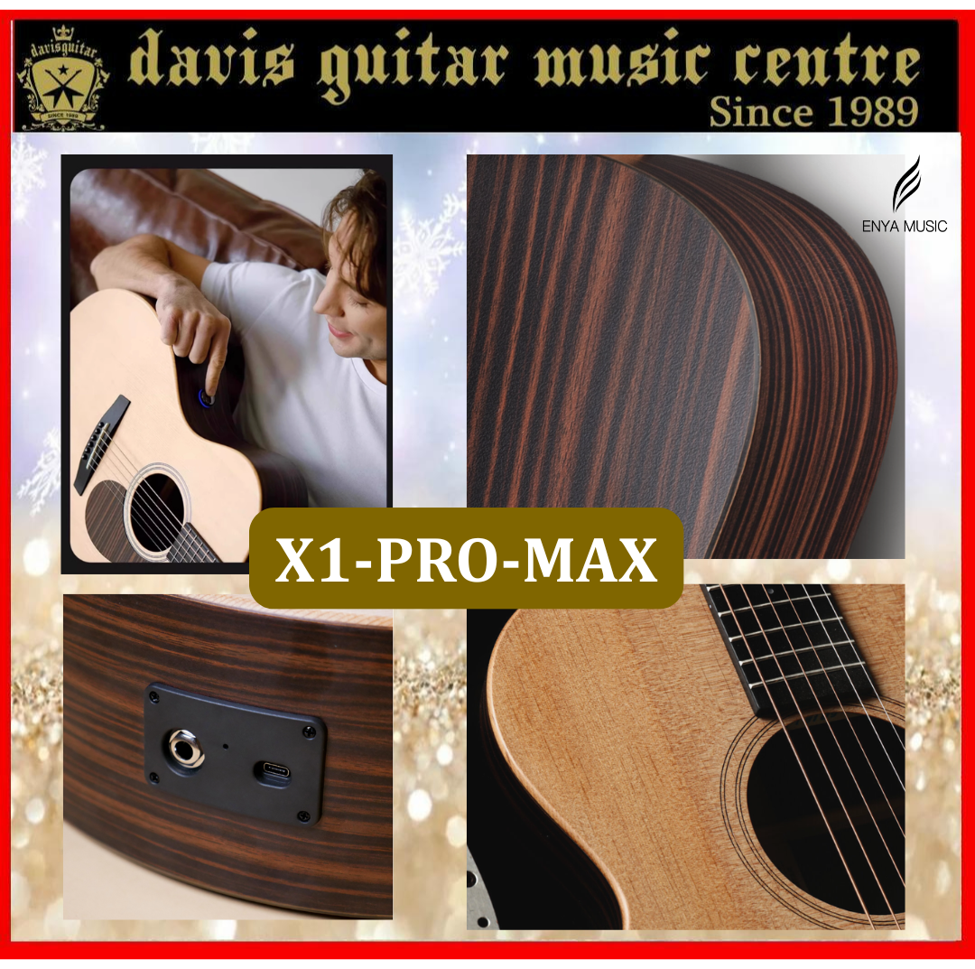 Enya EB-X1 Pro EQ Electric Acoustic Guitar 34 Inches Travel Size Built In Speaker and Bluetooth