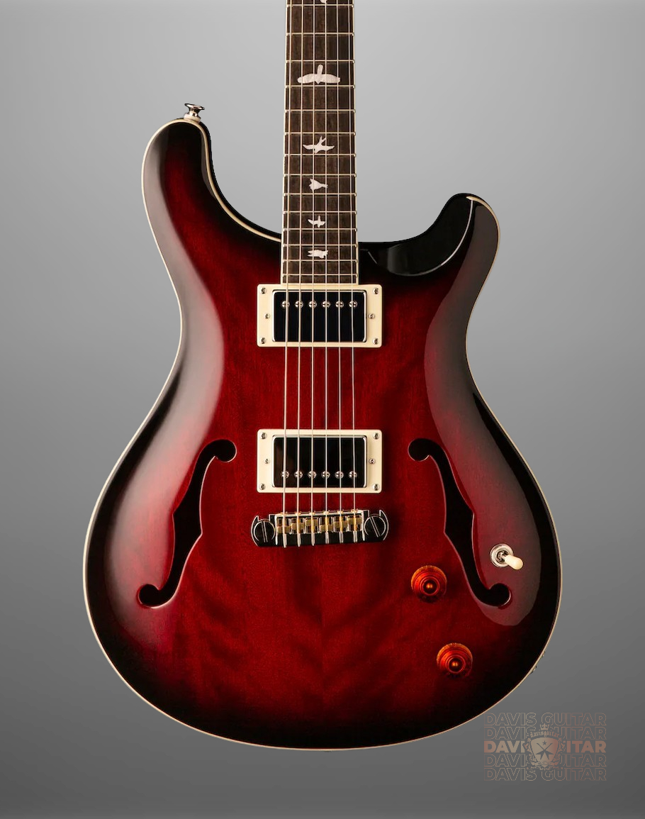 PRS SE Hollowbody Standard - Fire Red Burst - Davis Guitar