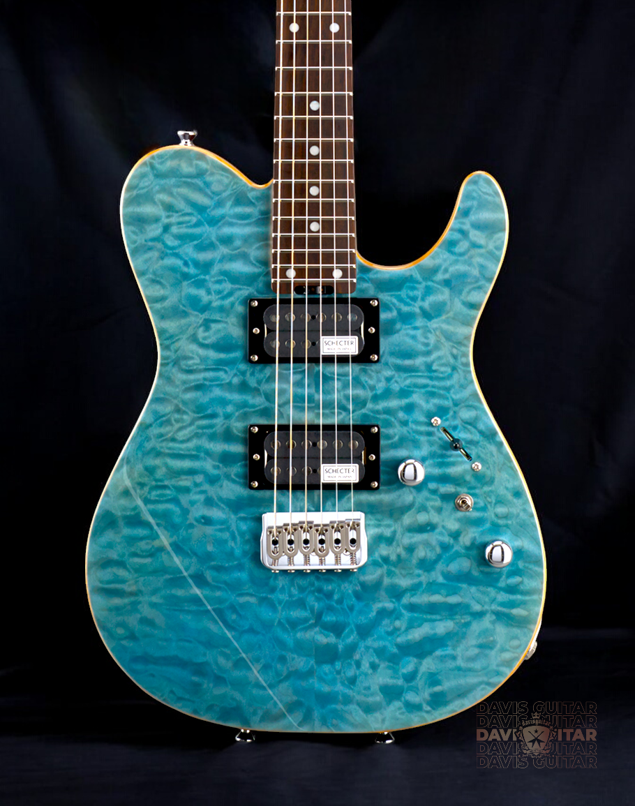 Schecter Japan KR-24-2H-FXD - Aqua Blue - Davis Guitar